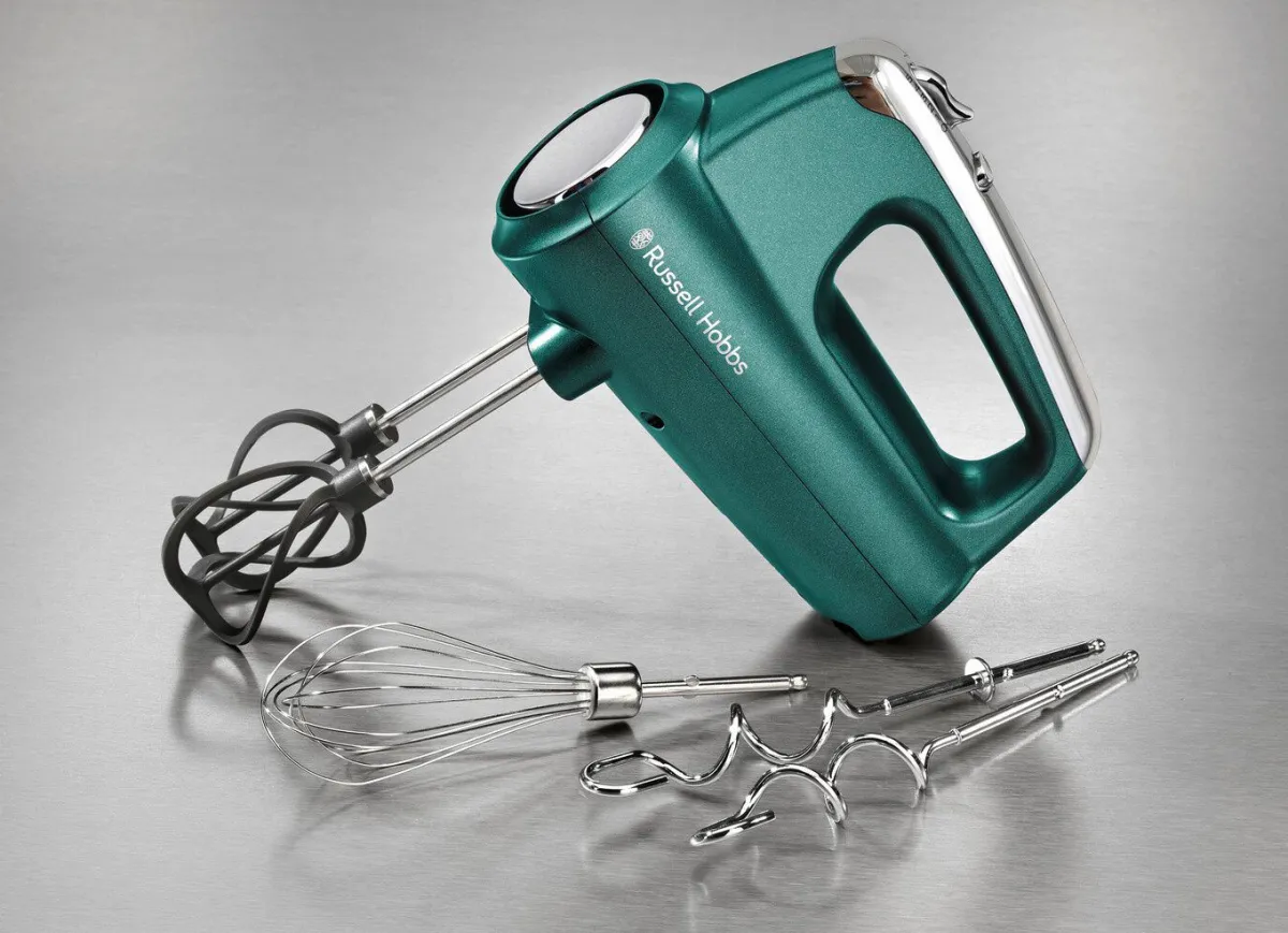 Hot BADER Russell Hobbs Handmixer mit spiralförmigen Helix-Quirlen TÜRKIS