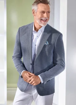 Best BADER Sakko mit Stretch-Funktion HELLBLAU MELIERT