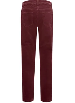 Discount BADER Samtweiche Hose in 5-Pocket-Form BORDEAUX