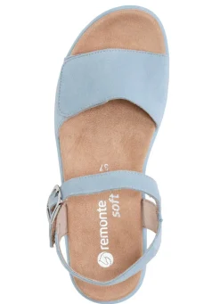 Sale Remonte Sandale aus Samtveloursleder HELLBLAU