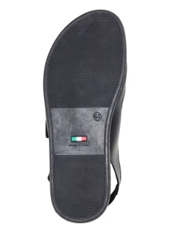 Best BADER Sandale mit drei verstellbaren Klettspangen SCHWARZ