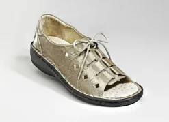 Discount BADER Sandalette aus Lackleder TAUPE