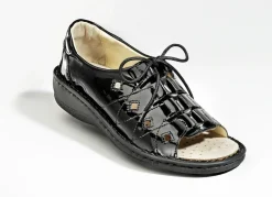 Discount BADER Sandalette aus Lackleder SCHWARZ