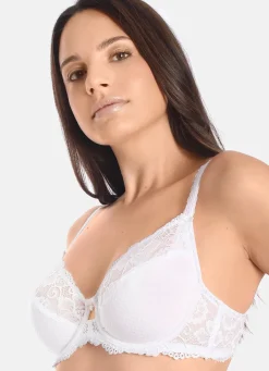 Online BADER Sassa Bügel-BH mit elastischer Spitze WEISS