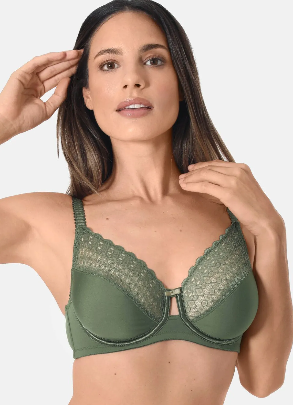 Clearance BADER Sassa Zweierpack Bügel-BH 1X OLIV, 1X WEISS