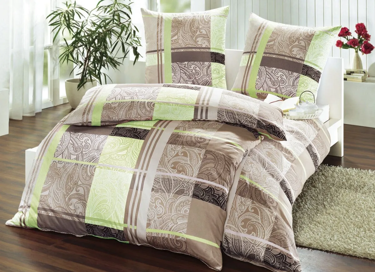 New BADER Satin Bettwäsche-Garnitur LIND
