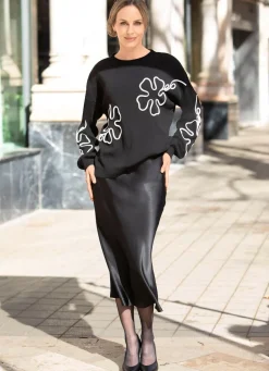 Outlet Tizia Satin-Rock SCHWARZ