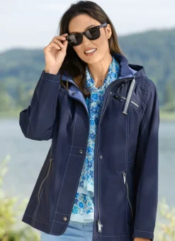 Clearance BADER Schal mit Fantasieblüten-Dessin MINT-BLEU-DUNKELBLAU-TÜRKIS