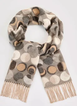 Clearance BADER Schal mit Fantasiedessin CAPPUCCINO-CAMEL-MOKKA-BEIGE