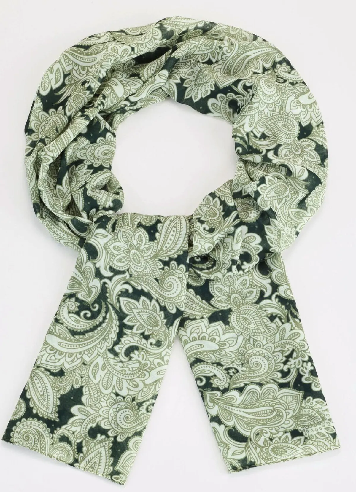 Best BADER Schal mit Fantasiedessin OLIV-LINDGRÜN-KHAKI