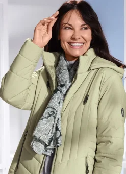 Best BADER Schal mit Fantasiedessin OLIV-LINDGRÜN-KHAKI