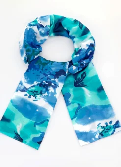 Outlet BADER Schal mit floralem Dessin NATURWEISS-BUNT