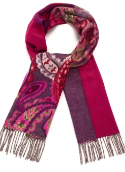 BADER Schal mit Paisleydessin MAGENTA-BUNT