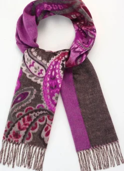 Outlet BADER Schal mit Paisleydessin ZYKLAM-TITAN-MARSALA-SCHWARZ