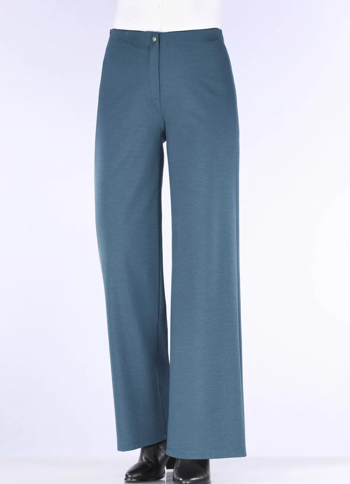 Discount KLAUS MODELLE MADE IN GERMANY Schicke Hose in bequemer Weite JEANSBLAU MELIERT
