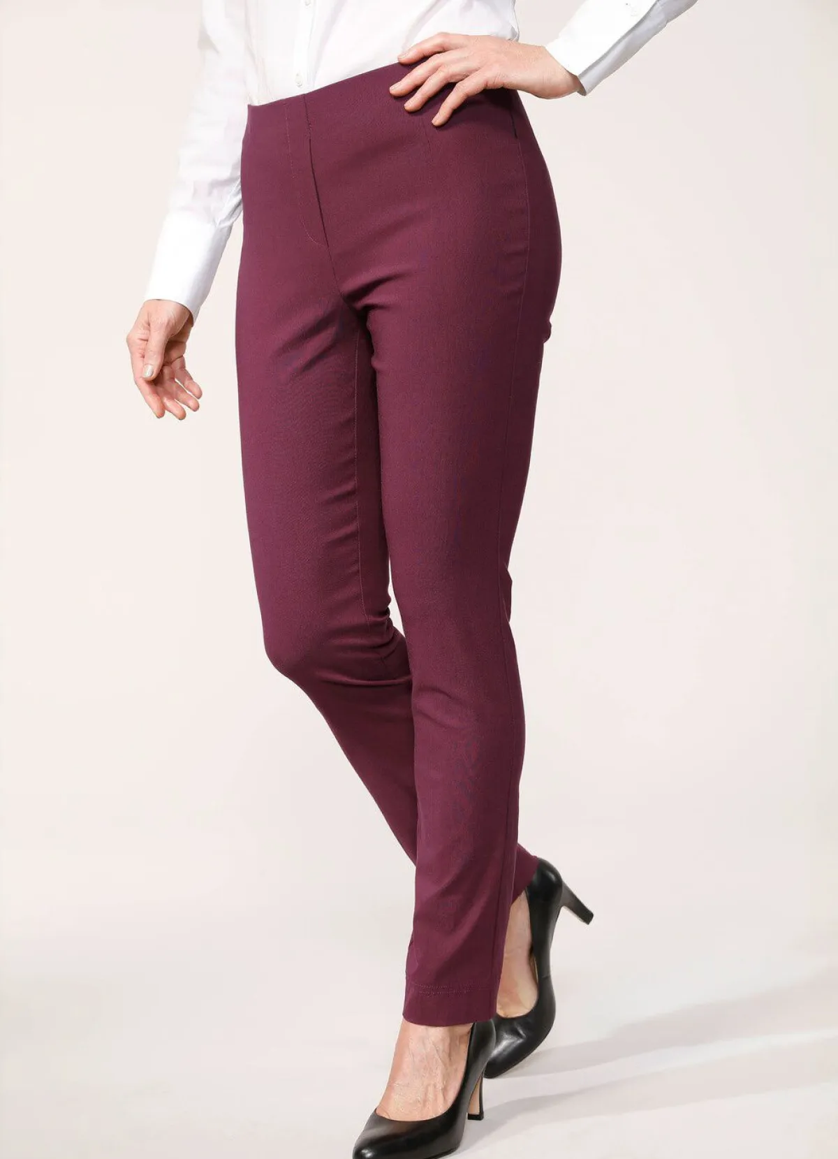 Online BADER Schicke Hose in bequemer Schlupfform BORDEAUX