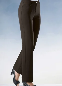 New KLAUS MODELLE MADE IN GERMANY Schicke Hose dunkelbraun