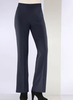 KLAUS MODELLE MADE IN GERMANY Schicke Hose mit ausgestellter Fußweite MARINE