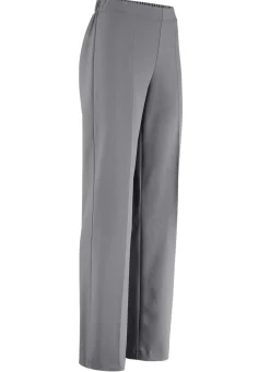 Outlet KLAUS MODELLE MADE IN GERMANY Schicke Hose mit ausgestellter Fußweite MITTELGRAU
