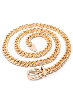 Sale BADER Schicker Damen-Kettengürtel, längenverstellbar mit Schnalle GOLD