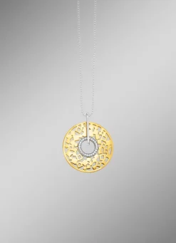 Sale BADER Schicker Anhänger in Bicolor mit Zirkonia