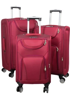 Hot BADER Schicke Reisebegleiter - Koffer-Set 3-teilig rot