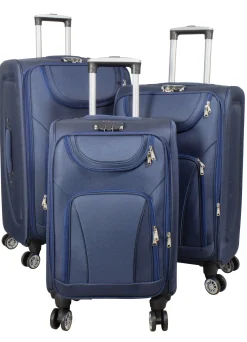Outlet BADER Schicke Reisebegleiter - Koffer-Set 3-teilig blau