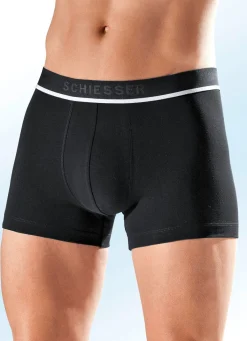 Discount SCHIESSER Dreierpack Pants mit Elastikbund 2X SCHWARZ, 1X GRAU MELIERT