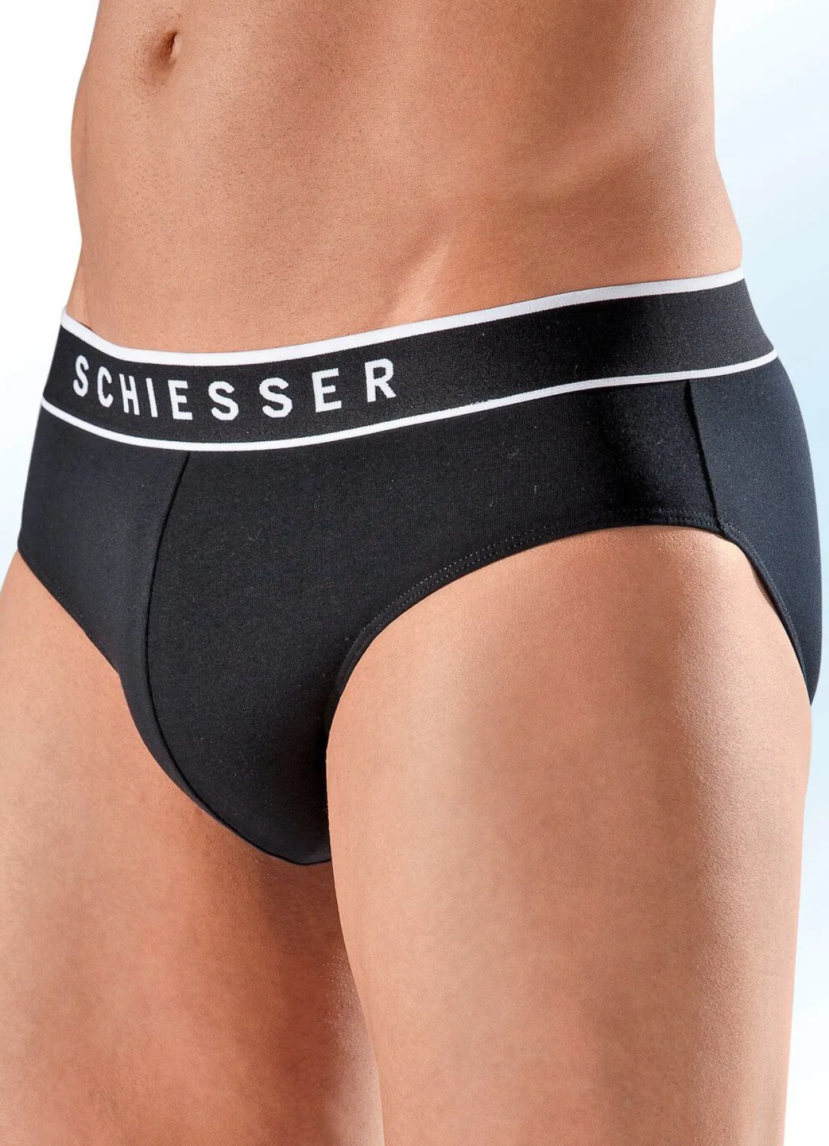 Discount SCHIESSER Dreierpack Slips mit Elastikbund 3X SCHWARZ