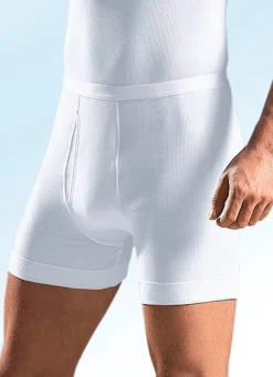 Discount SCHIESSER Unterhose aus Doppelripp mit Eingriff, weiß WEISS