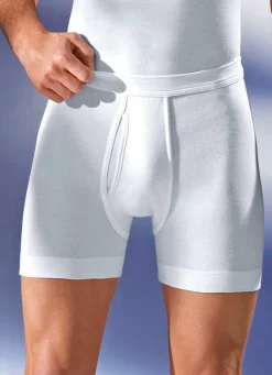 Sale SCHIESSER Unterhose aus Feinripp mit Eingriff, weiß WEISS