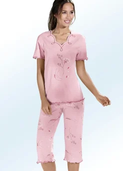 Best BADER Schlafanzug, Kurzarm mit V-Ausschnitt ROSA-BUNT