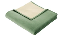 Clearance BADER Schlafdecke mit Veloursbandeinfassung GRÜN