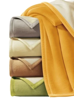 Best BADER Schlafdecke mit Veloursbandeinfassung CAMEL