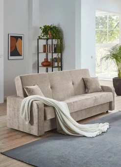 Sale BADER Schlafsofa mit Bettkasten CREME