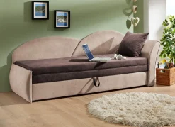 Best BADER Schlafsofa mit Bettkasten und 1 Dekokissen BRAUN-BEIGE