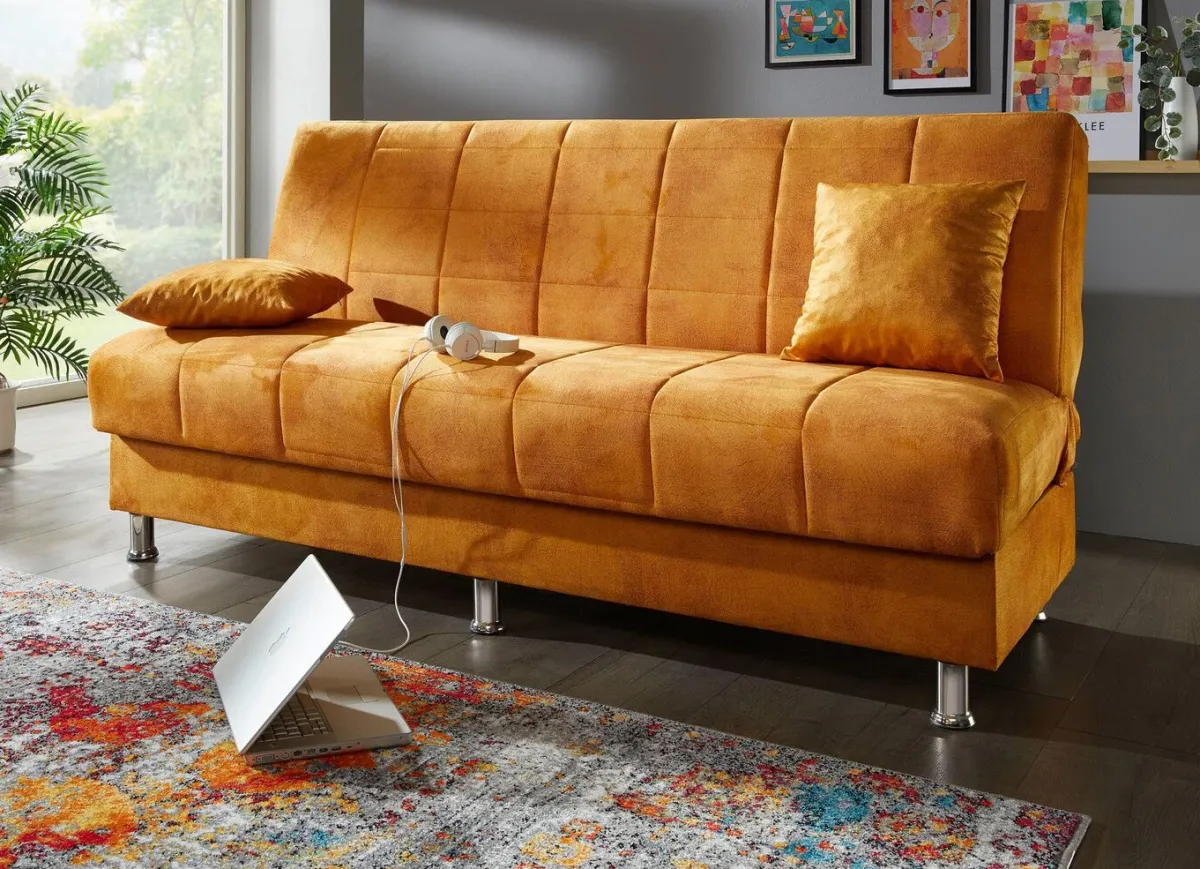 Hot BADER Schlafsofa mit Bettkasten und Dekokissen SAFRAN