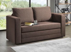 Clearance BADER Schlafsofa mit 2 großen, weichen Rückenkissen BRAUN