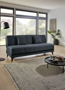 Outlet BADER Schlafsofa mit Kipp-Mechanismus blau schwarz