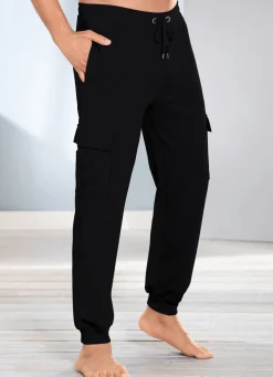 Hot BADER Schlaf-und Freizeithose mit Cargo-und Seitentaschen SCHWARZ