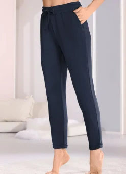 Hot BADER Schlaf-und Freizeithose mit Taschen und breitem Dehnbund MARINE