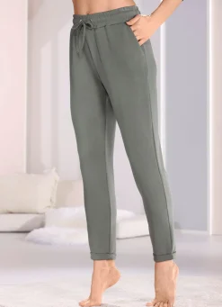 Outlet BADER Schlaf-und Freizeithose mit Taschen und breitem Dehnbund OLIV