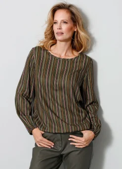 Discount BADER Schlupfbluse OLIV-LILA