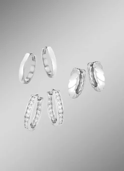 New BADER Schmuckset, 3-teilig, aus drei Paar Creolen