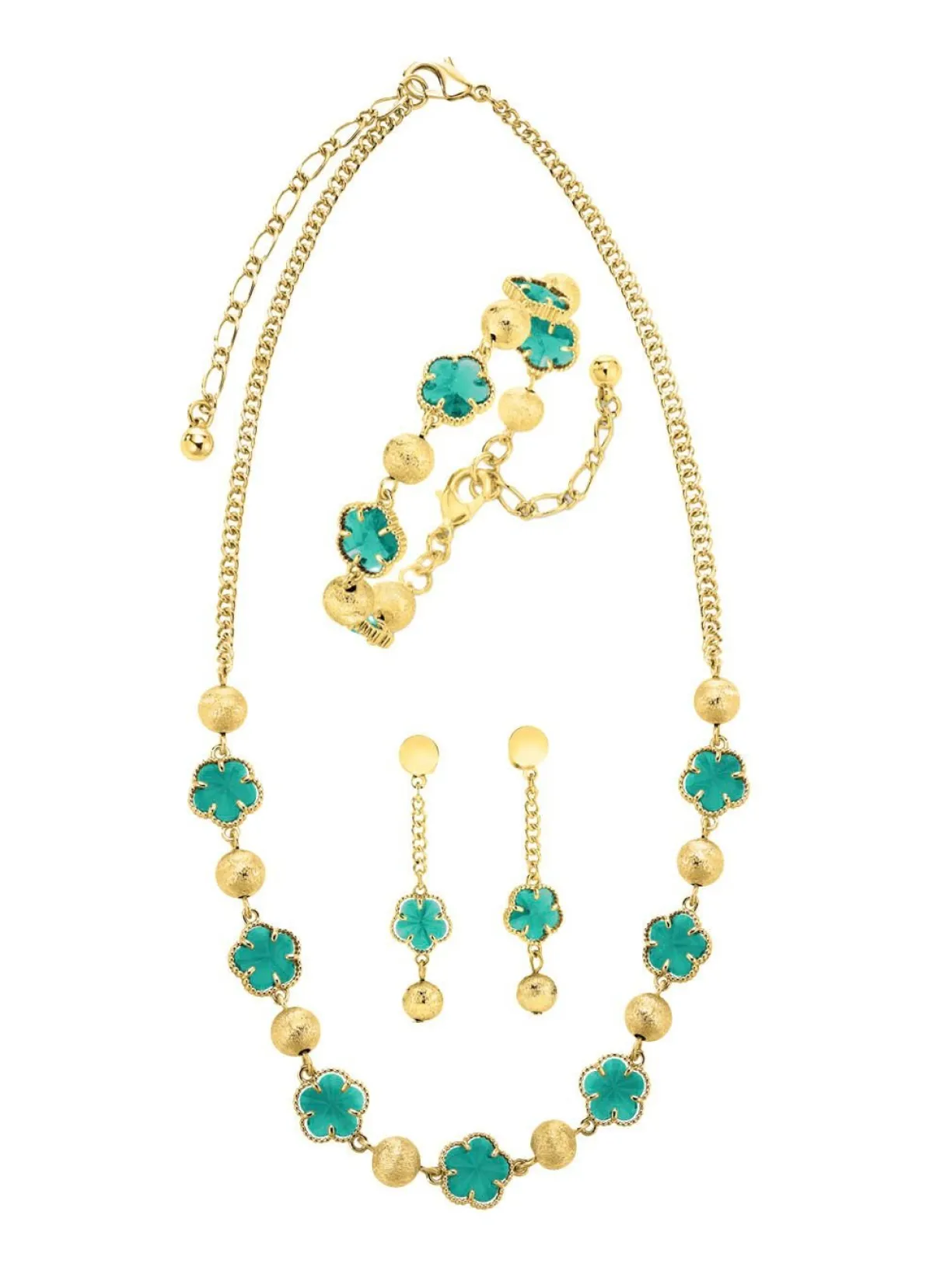 BADER Schmuckset, 3-teilig, im Blumendesign