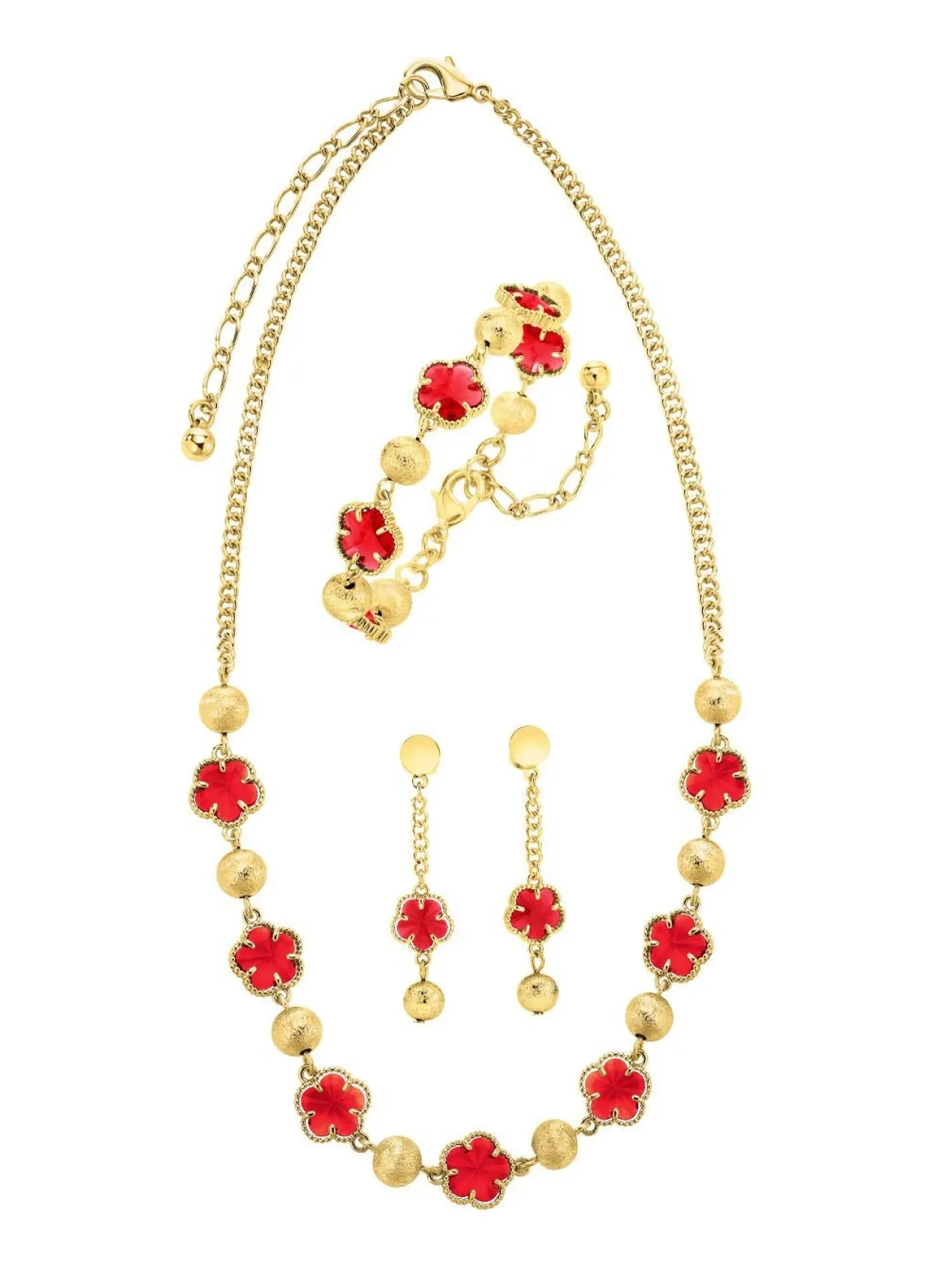 BADER Schmuckset, 3-teilig, im Blumendesign