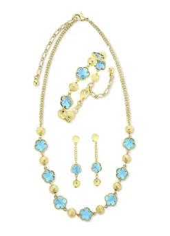 Sale BADER Schmuckset, 3-teilig, im Blumendesign