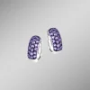 Outlet BADER Schöne Klappcreolen mit echt Amethyst