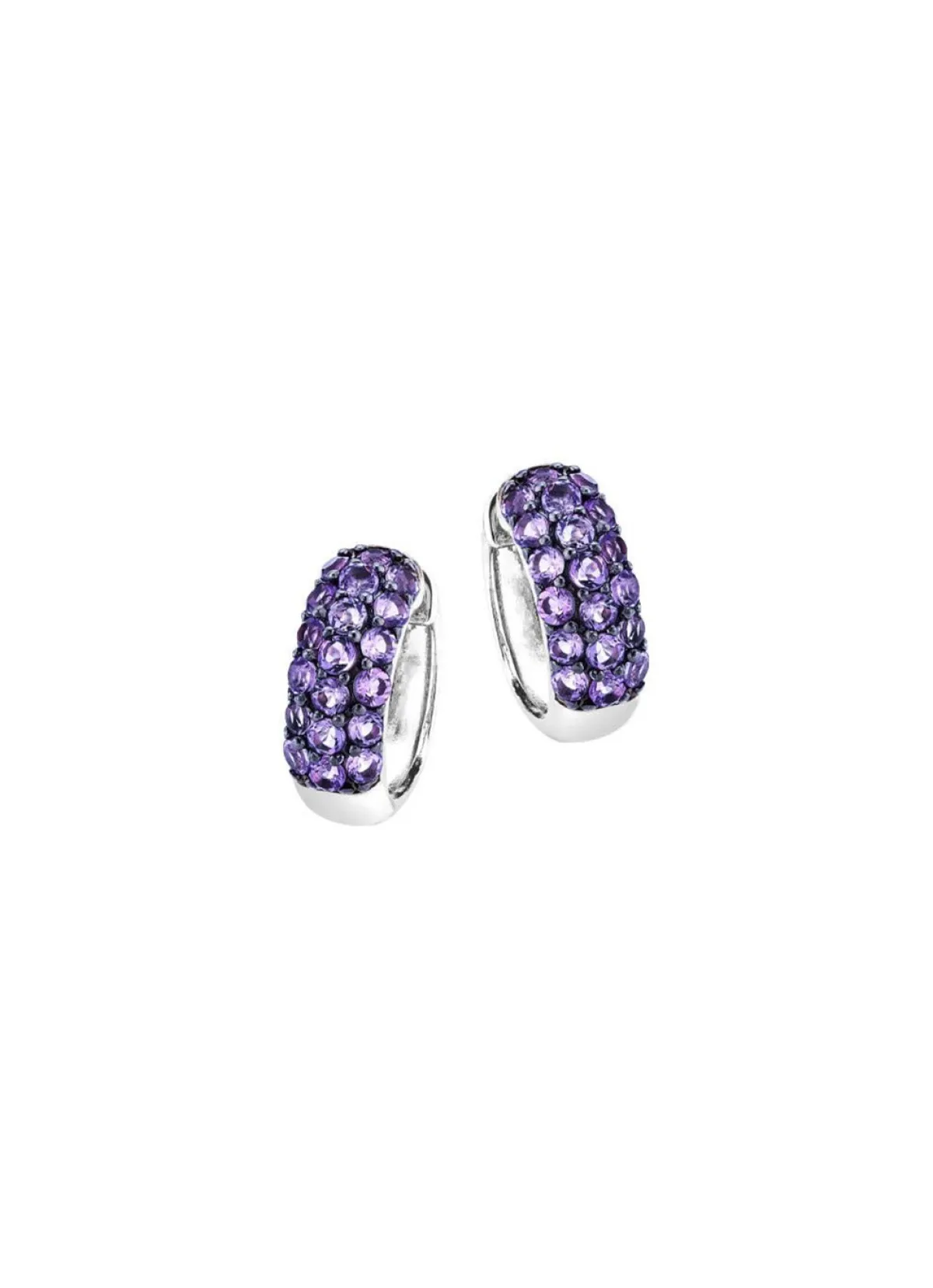Outlet BADER Schöne Klappcreolen mit echt Amethyst