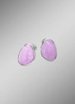 Outlet BADER Schöne Ohrstecker mit echt facettiertem Amethyst